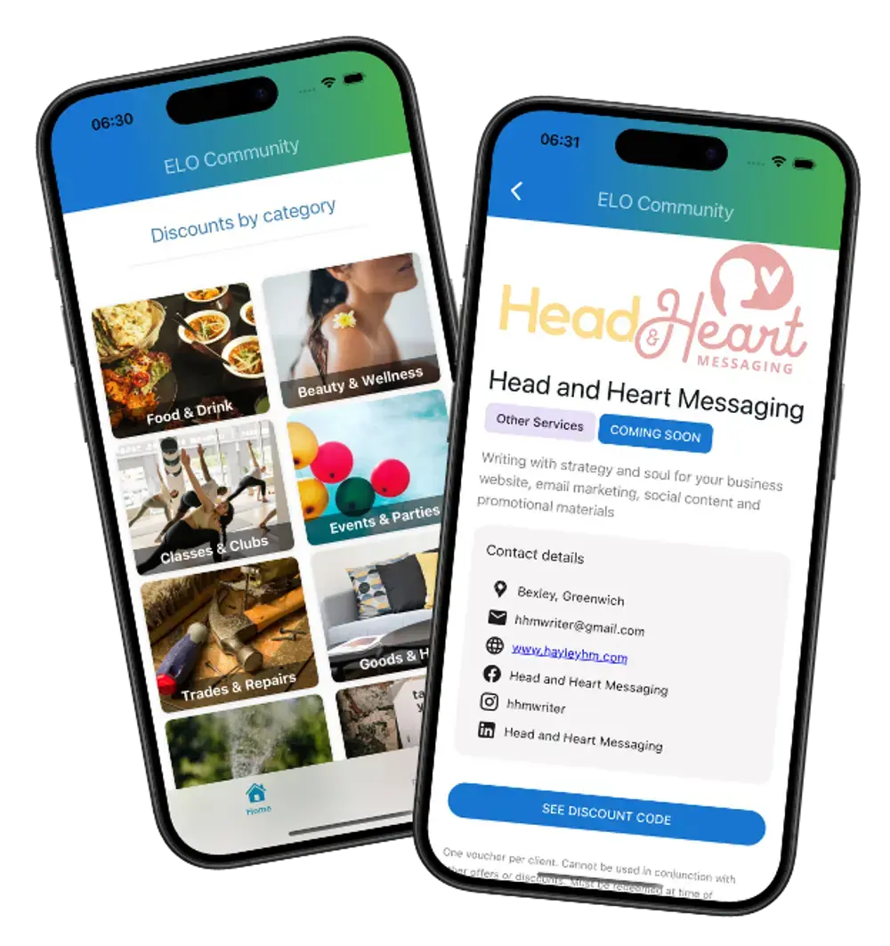 Elo Community app on mobile phone